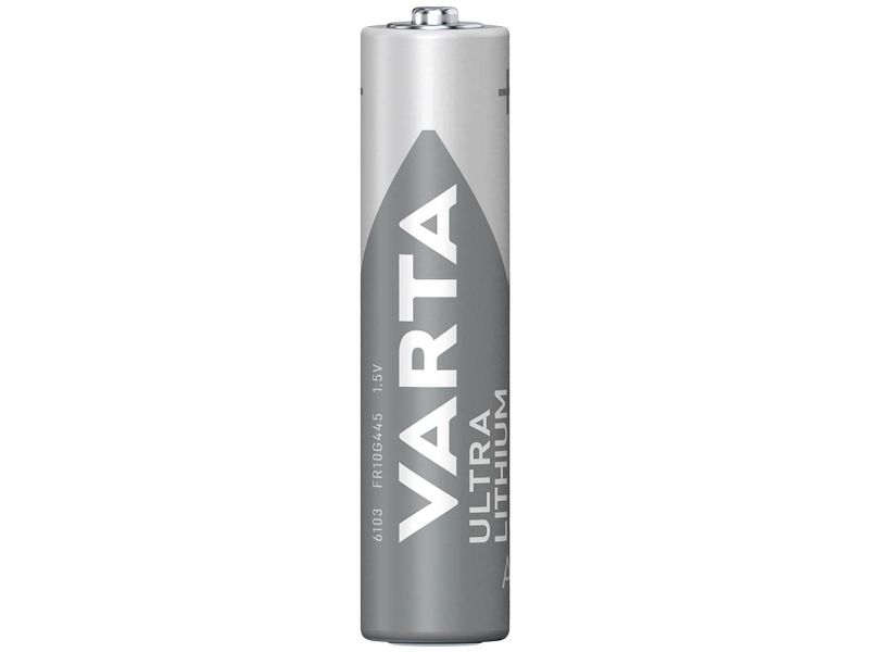Varta Lithium Batteri Aaa | 1.5 V DC | 1100 mAh | 4-Blister kort | Grå / Sølv