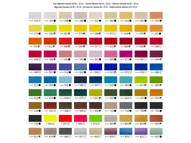 Amsterdam Standard Series acrylic paint all colors set 90 x | Skola & Hobby - Konstmaterial - Akryl & Akvareller | GameStuff