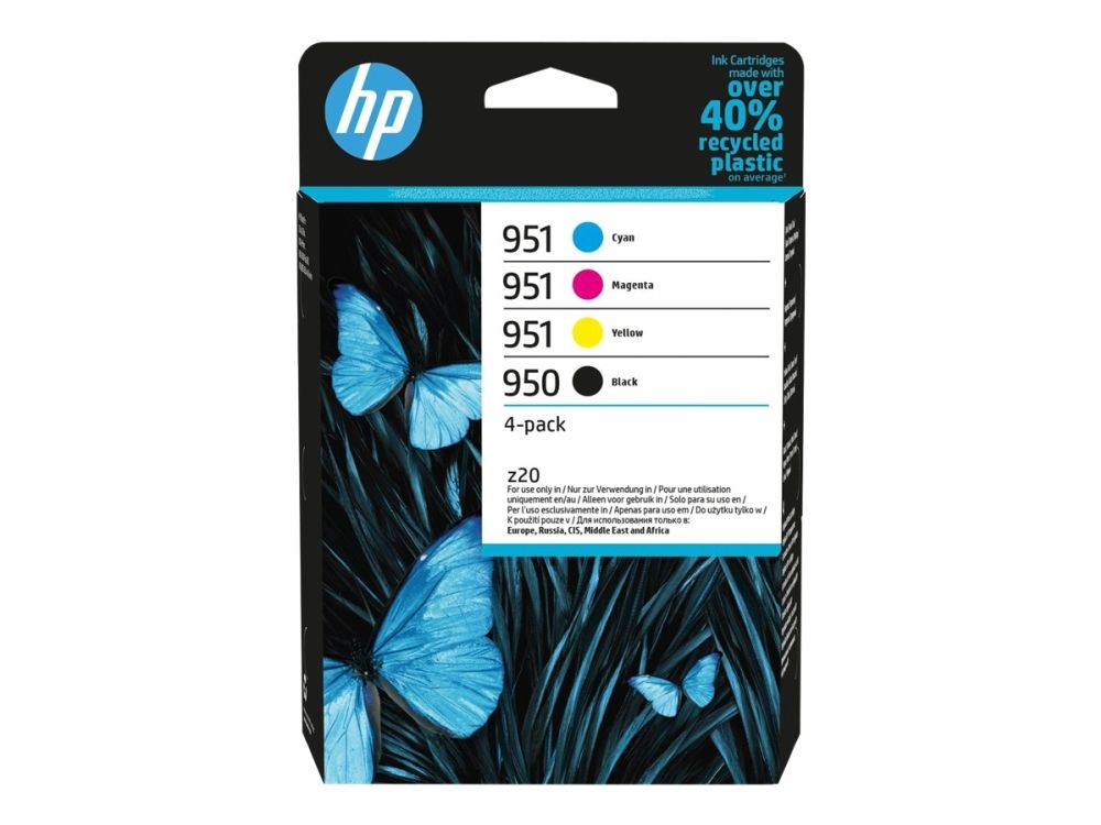 HP 950/951 - 4 pakker - sort, gul, cyan, magenta - original - blækpatron - for Officejet Pro 251dw, 276dw, 8100, 8600, 8610, 8620, 8630
