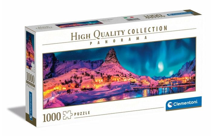 Clementoni Puslespil Panorama Colourful Night Over Lofoten Islands 2023, 1000 Brikker