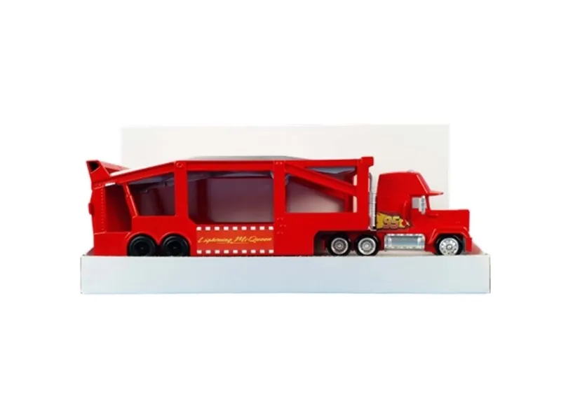 Disney Pixar Cars Disney and Pixar Cars Mack-transportlastbil med rampe, 33 cm, fragt af 12 biler, Lastbil, Cars, 3 År, Plast, Metal, Flerfarvet