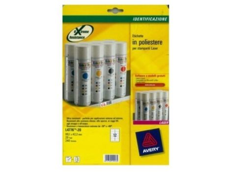 Etiket Avery Zweckform 99,1X42,3 Mm Hvid - (20 Ark X 12 Stk.)