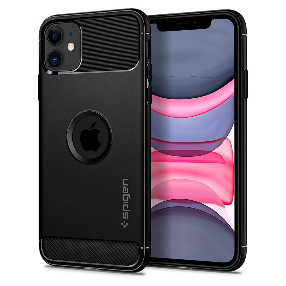 Spigen Rugged Armor, Cover, Apple, Iphone 11, Sort