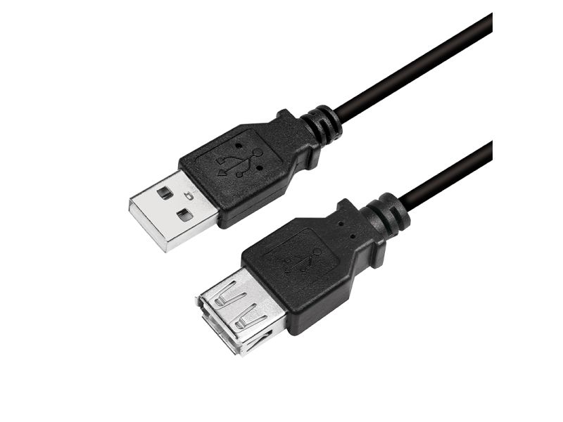 LogiLink CU0011B, 3 m, USB A, USB A, USB 2.0, 0,48 Gbit/sek., Sort