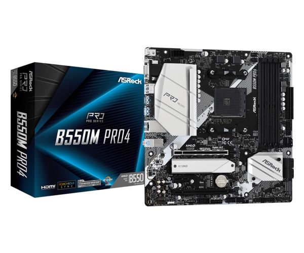 Asrock B550m Pro4, Amd, Stik Am4, 3Rd Generation Amd Ryzen 3, 3Rd Generation Amd Ryzen 5, 3Rd Generation Amd Ryzen 7, 3Rd..., Stik Am4, Ddr4-Sdram,