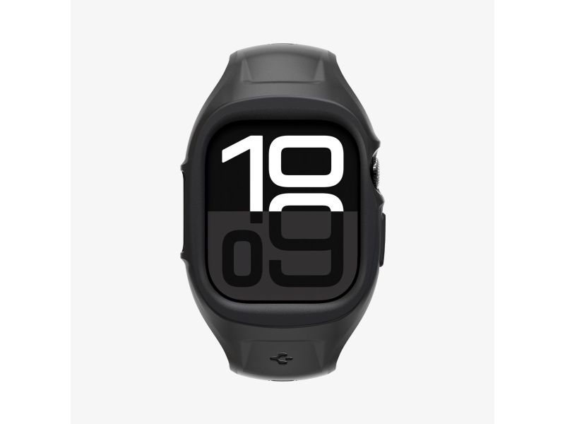 Spigen Liquid Air Pro, Etui + Bånd, Smartwatch, Sort, Apple, Apple Watch 10 (46Mm), Silikone