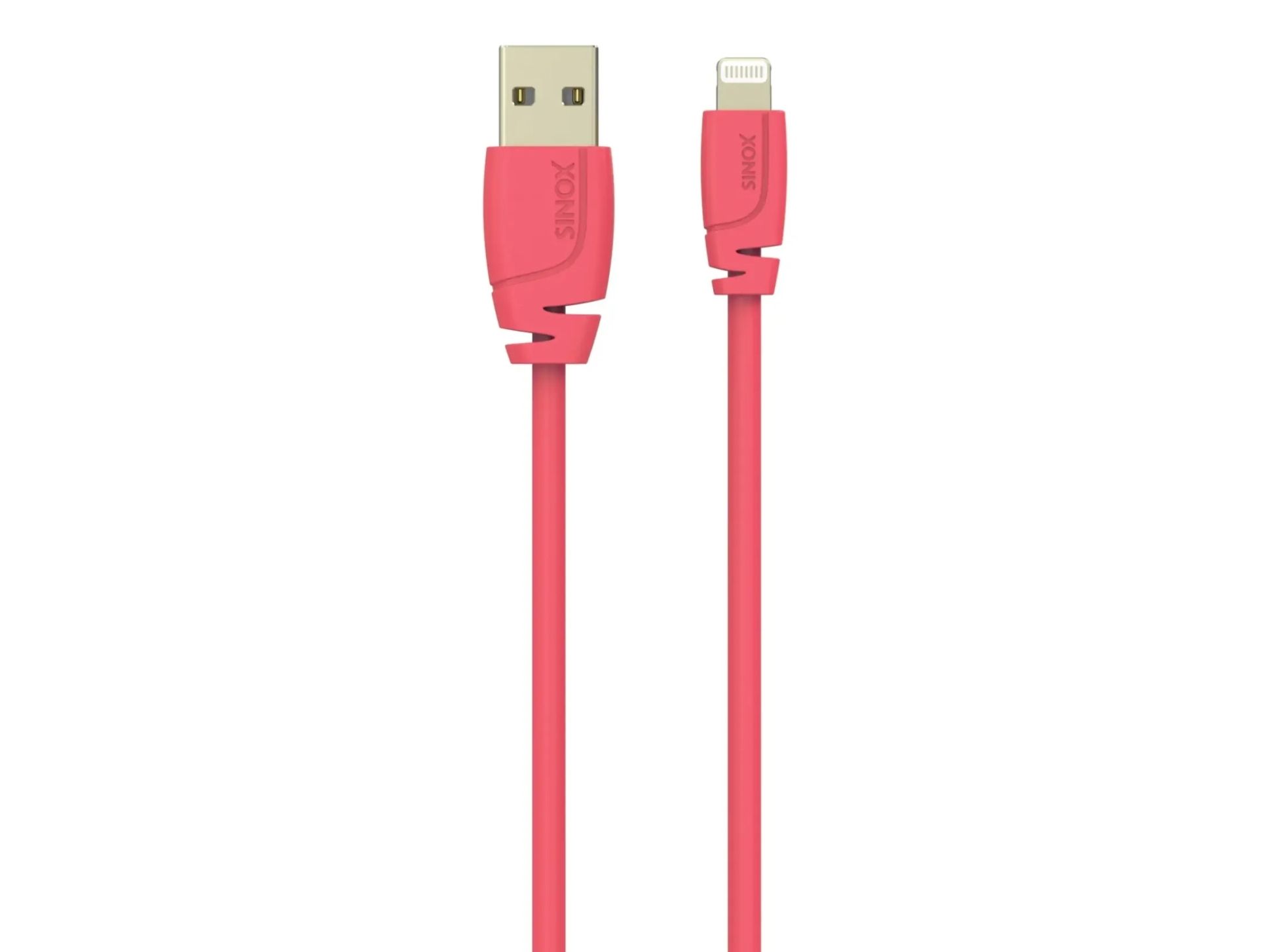 Sinox PRO Lightning kabel m/original AppleTM chip. 2m. Pink, 2 m, Lightning, USB A, Hanstik, Hanstik, Lyserød