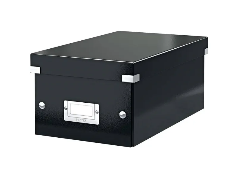 Leitz Click & Store - Medieoppbevaringseske - kapasitet: 20 DVD, 40 DVD (smal boks) - svart