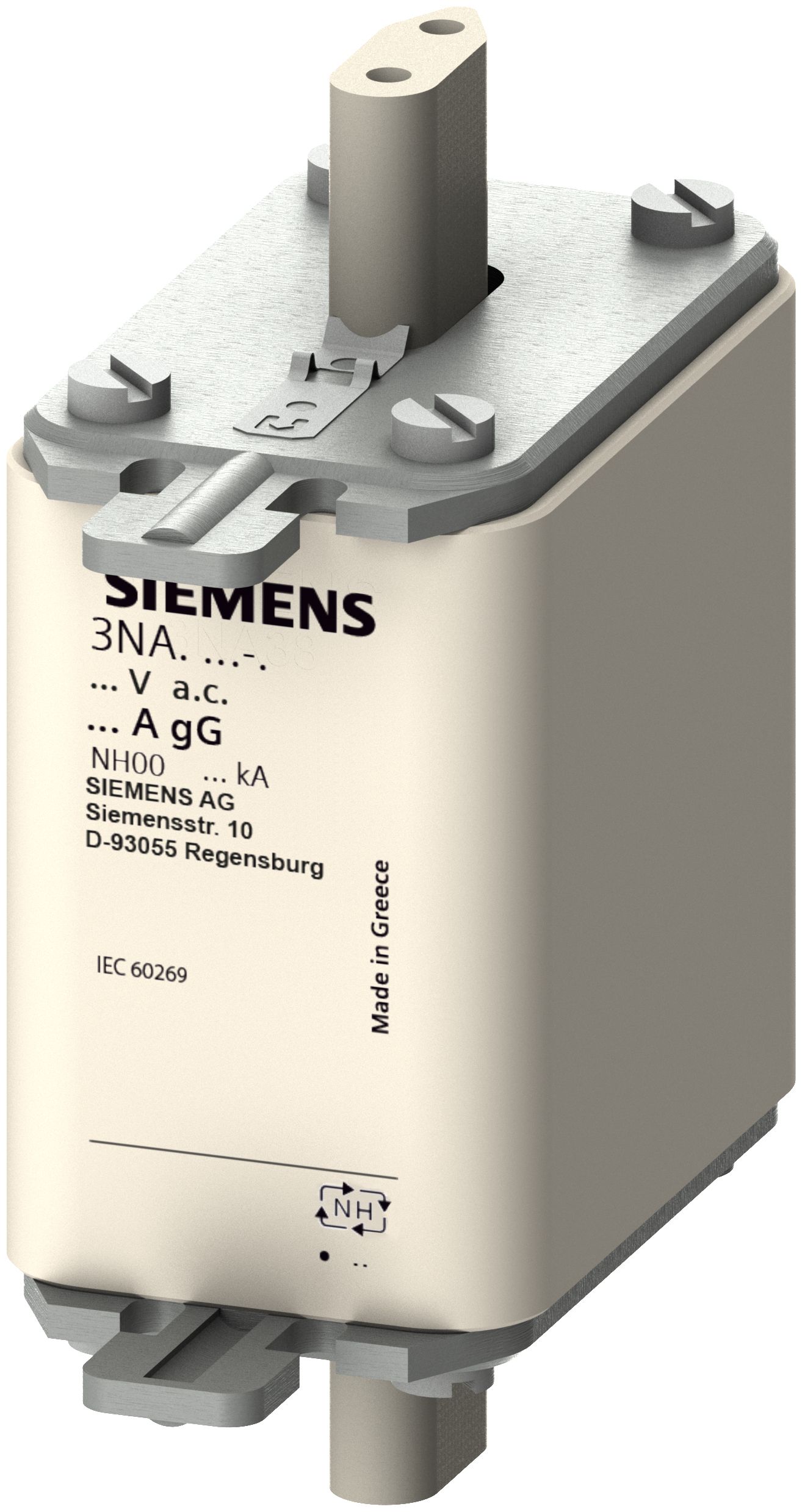 Siemens 3NA38227, 1 stk, 83 mm, 95 mm, 67 mm, 201,1 g, Grækenland