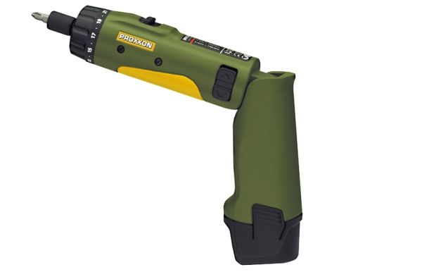 Proxxon 29 840, Skruemaskine, Pistol-/Lige Håndtag, 1/4", Sort, Grøn, Gul, 750 Rpm, 250 Rpm
