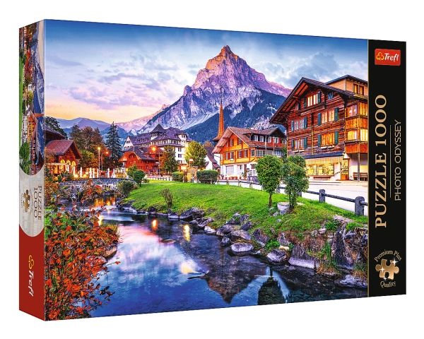 Trefl Puzzle 1000 Elemente Premium Plus Qualität Alpenstadt, Schweiz