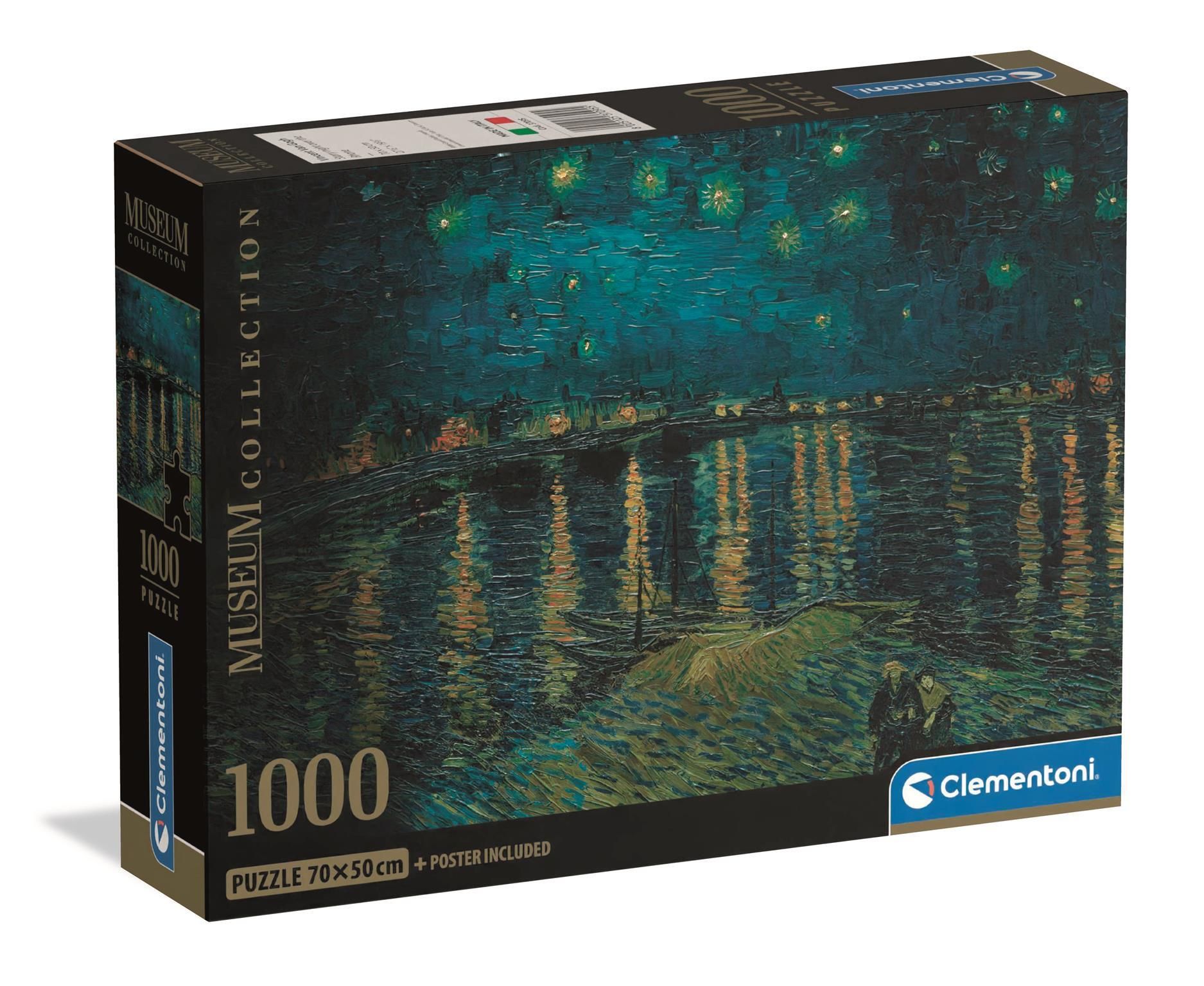 Clementoni Puslespil Museum - S. Night Over The Rhone, 1000 Brikker