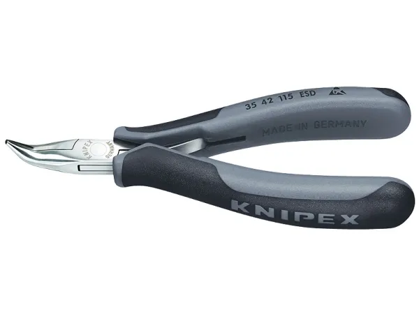 Knipex 35 42 115 ESD, Stål, Plast, Svart, Grå, 115 mm, 74 g | Verktyg & Verkstad - Tänger - Rör- och Elektronikgriptång | GameStuff