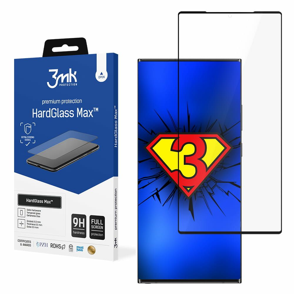 Lcd Schutzfolie 3Mk Hartglas Max Fingerabdruck Samsung N985 Note 20 Ultra Schwarz