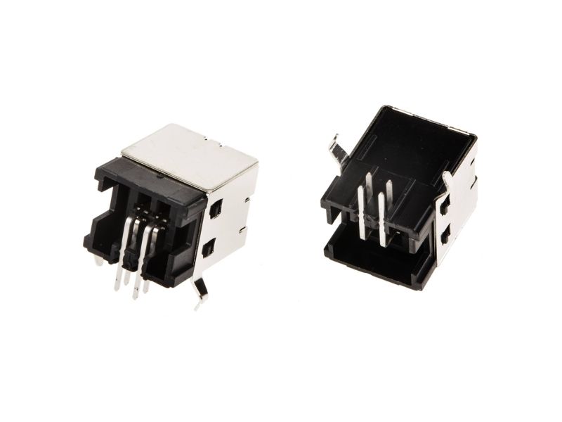 Te Connectivity Right Angle, Through Hole, Socket- Single Port Type B 2.0 Usb Connector