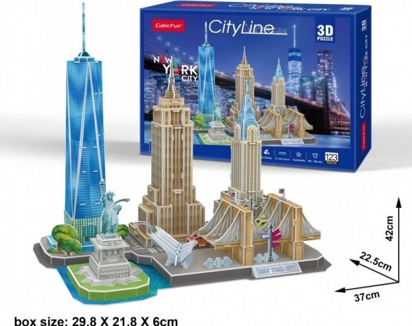 Cubic Fun City Line 306-20255 3D Puzzle - New York
