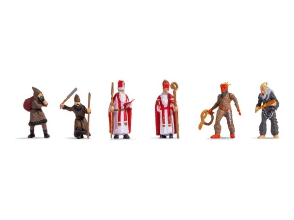 NOCH Santa Claus & Knecht Ruprecht, HO (1:87), Flerfarvet
