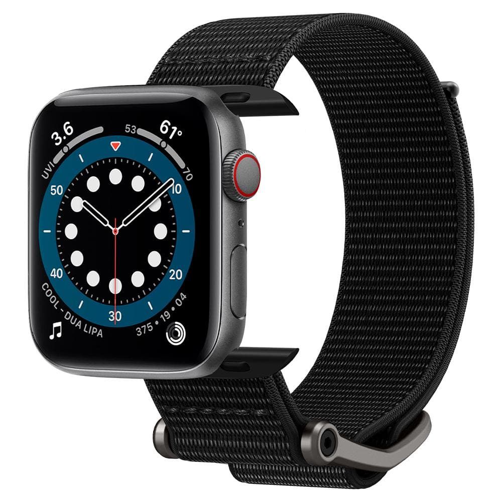 Spigen Amp02465, Urrem, Apple, Apple Watch Series 7 (45Mm), Apple Watch Series Se / 6 / 5 / 4 (44Mm), Apple Watch Series 3 / 2 /..., Nylon, Metal, Sø
