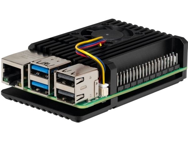 Joy-iT RB-ALUCASEP5-07FAN, Boks, Raspberry Pi 5, Raspberry Pi, Sort, Aluminium, 87 mm
