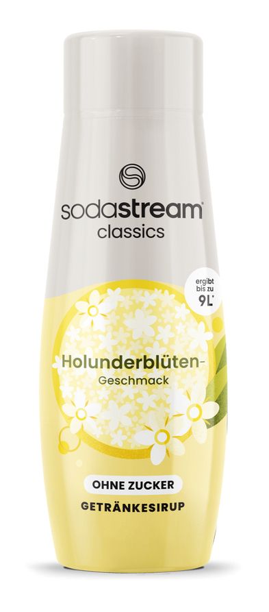 SodaStream 1025669490, Dessertsirup, Hylleblomst, 440 ml, Klembar flaske, 1 kcal, 3 kJ