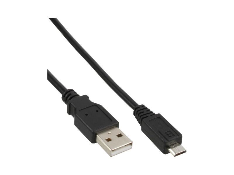 Inline 31730, 3 M, Usb-A, Micro-Usb-B, Usb 2.0, Hanstik/Hanstik, Sort