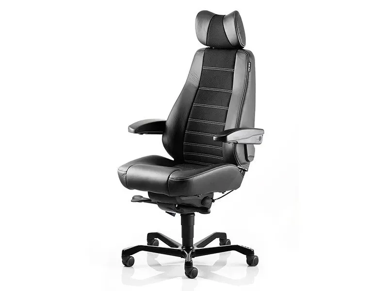 Kontorsstol KAB Seating Controller, White-Line Black fighter inkl. armstöd och nackstöd | Möbler - Stolar & Stolmattor - Kontorsstolar | GameStuff