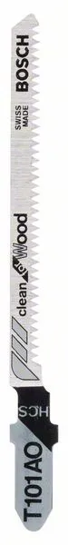 Bosch T101AO, Figursågblad, Trä, Stål med hög kolhalt (HCS), Svart, Grå, Rostfritt stål, 5,9 cm, 1,4 mm