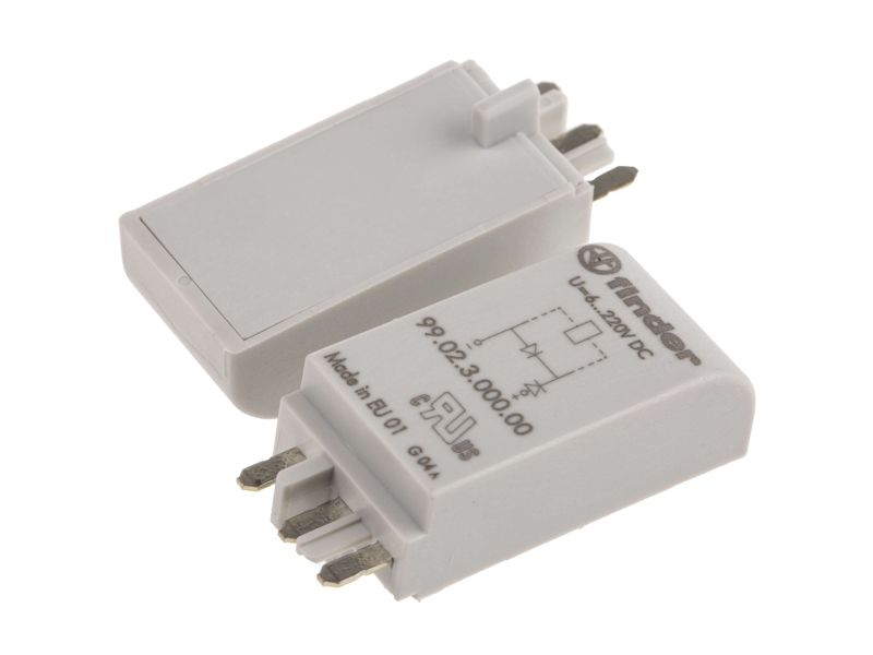 Finder Indstiksmodul Med Friløbsdiode 99.02.3.000.00 Passer Til Model: Finder 90.02, Finder 90.03, Finder 92.03, Finder 94.03, Finder 94.04, Finder 9