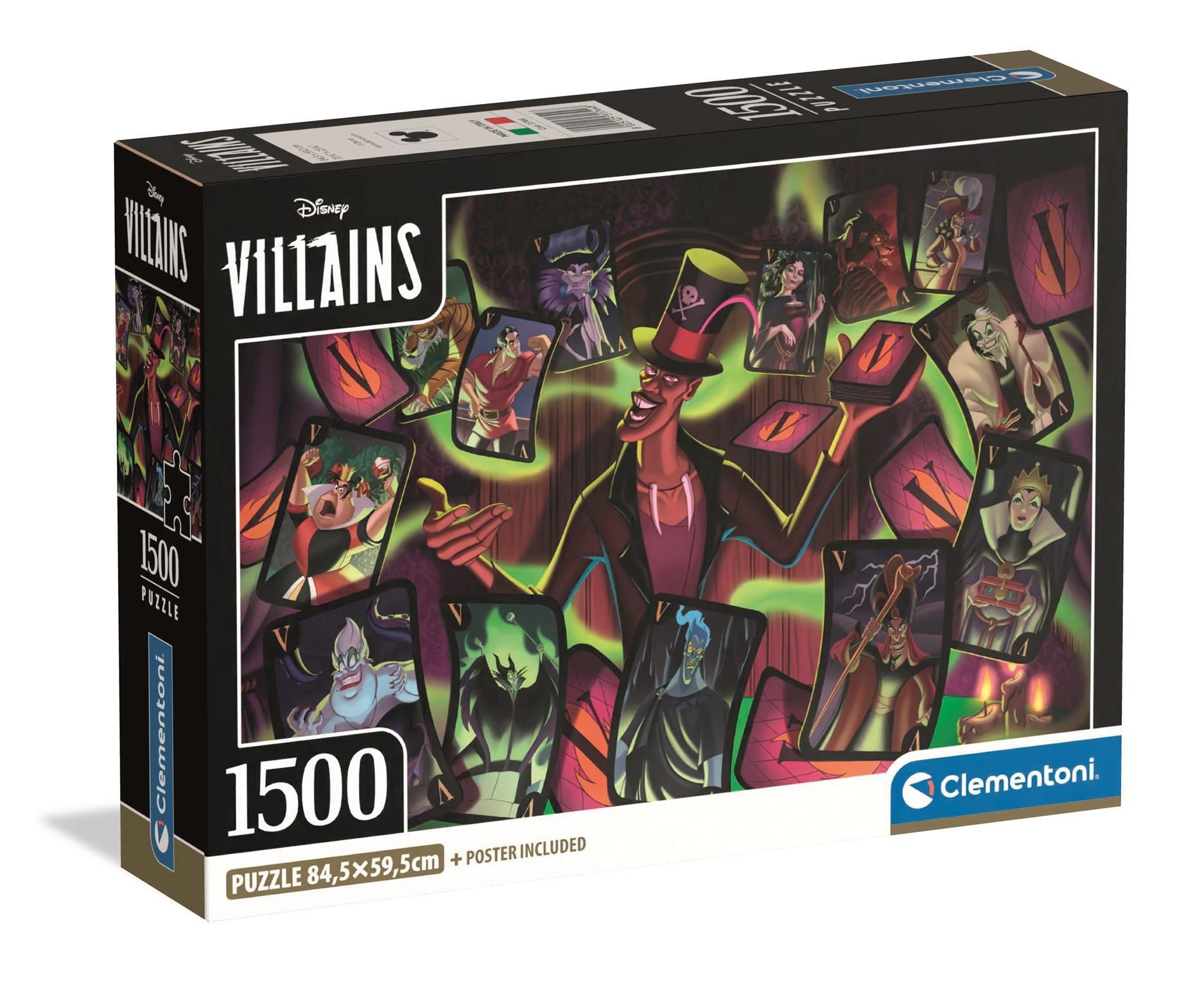 Cle Puzzle 1500 Compact Disney Vilains 31744