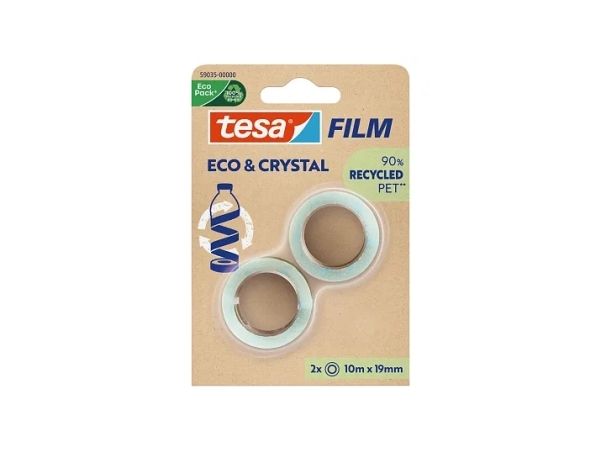 Klæbefilm TESA Eco & Crystal - 2 x 10 m x 19 mm
