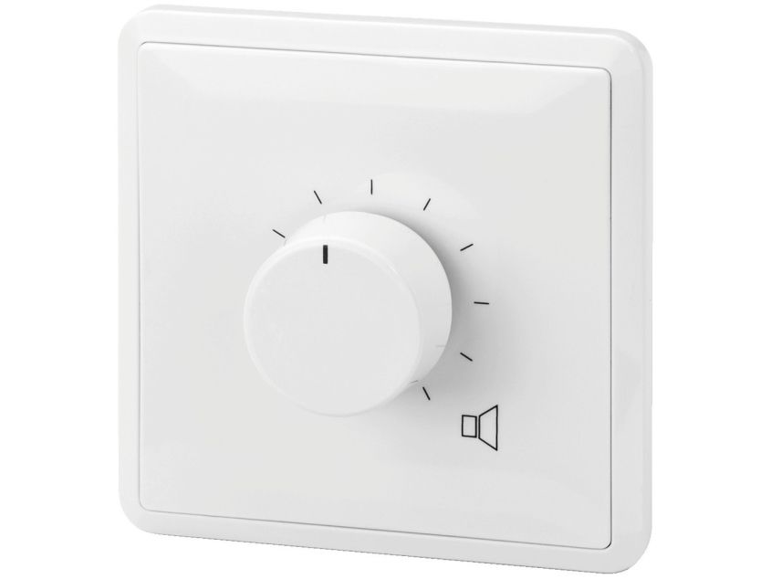 Monacor ATT-3100PEU, Roterende volumenkontrol, Vægmonteret, Hvid, 20 - 18000 Hz, 100 W, 80 mm