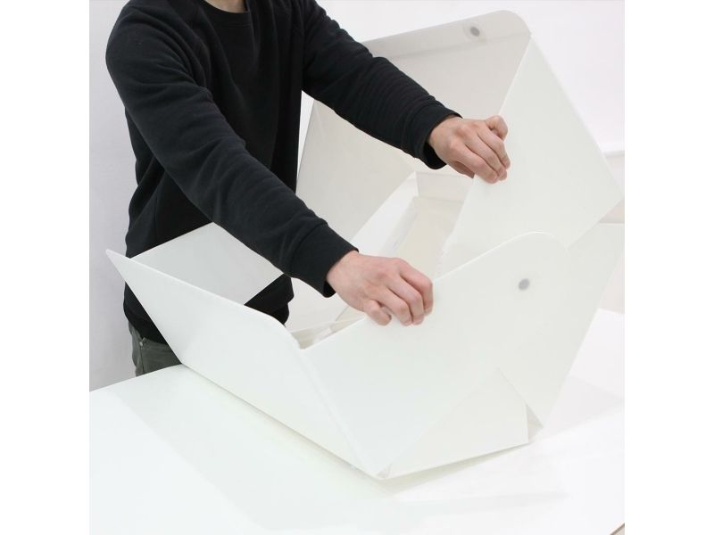 Orangemonkie Foldio 3 Photography Tent - With Dimming Controller, Power Adapter And Backdrops (Backdrops: 1 White + 1 Black)