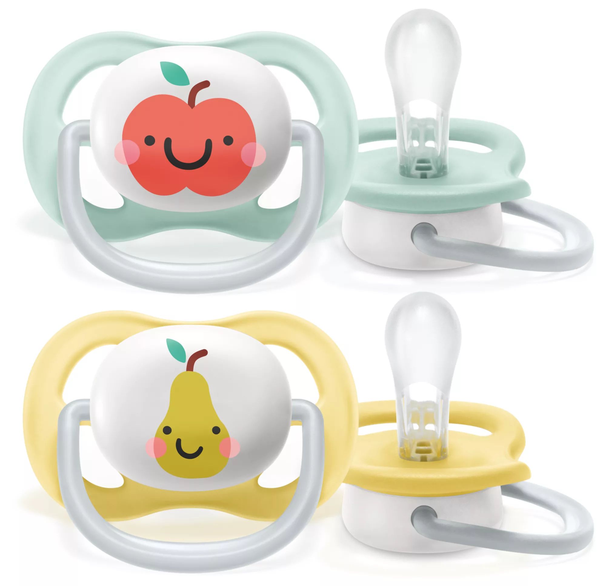Philips AVENT SCF080/17 ultra air-sut, Klassisk babysut, Ortodontisk, Silikone, Dreng/Pige, Tåler opvaskemaskine, 2 stk