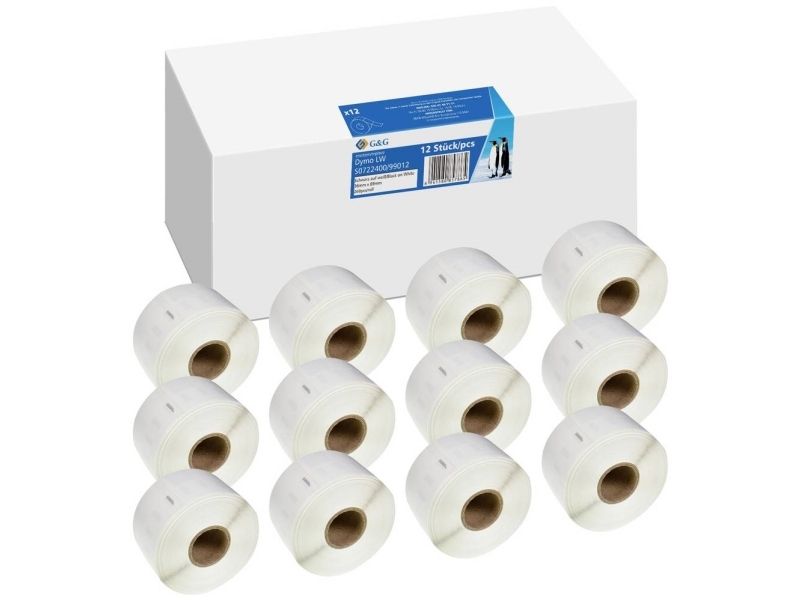 G&G 5R99012-12Tdgg, Hvid, Dymo, Dymo Labelwriter 450 Dymo Labelwriter 450 Duo Dymo Labelwriter 450 Turbo Dymo Labelwriter 450 Twin..., 3,6 Cm, 8,9 Cm