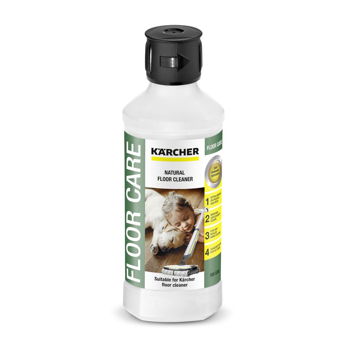 Kärcher Rm 538N, Væske (Klar Til Brug), 0,5 L, Laminat, Linoleum, Pvc, Parket, Sten, Vinyl, Træ, Flaske, All Kärcher Hard Floor Cleaning Devices, 63