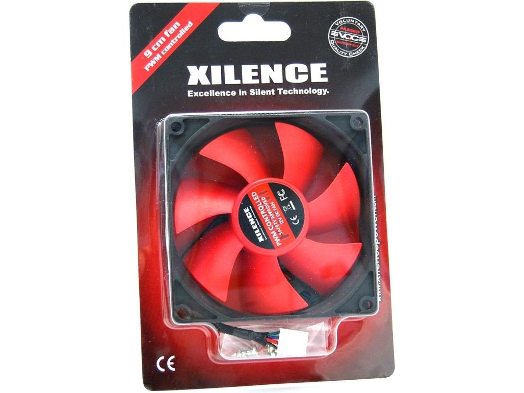 Xilence Xpf92.R.Pwm, Ventilator, 9,2 Cm, 1800 Rpm, Sort, Rød