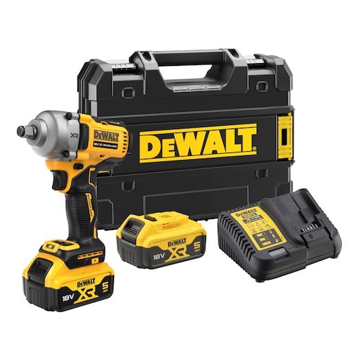 Dewalt.1/2" 18V 812Nm 812Nm 2X5.0Ah 4-Connections Tstak Safety Ring Dcf891p2t