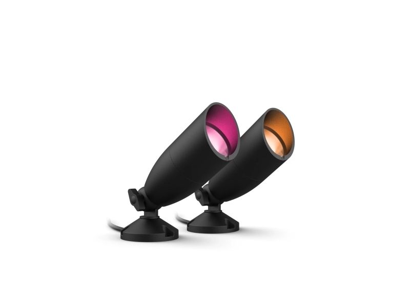 Wiz Bodenspot-Starterset, Intelligente Wandleuchte, Wi-Fi/Bluetooth, Schwarz, Wi-Fi 4 (802.11N), 802.11B, 802.11G, Led, Metall