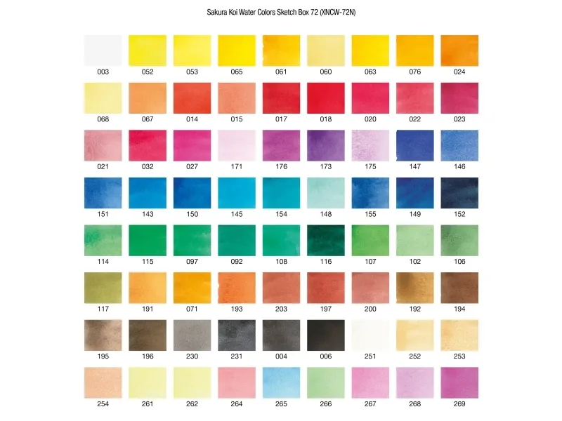 Sakura Koi Water Colors Studio Set | 72 half pans