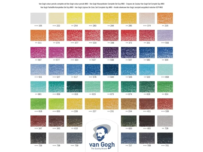 Van Gogh Coloured pencil complete set 60 colours | Skola & Hobby - Konstmaterial - Pennor | GameStuff