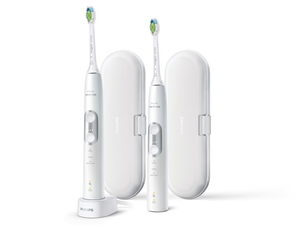Philips Sonicare Protectiveclean 6100 Hx6877 - Trådløs - Hvid/Sølv