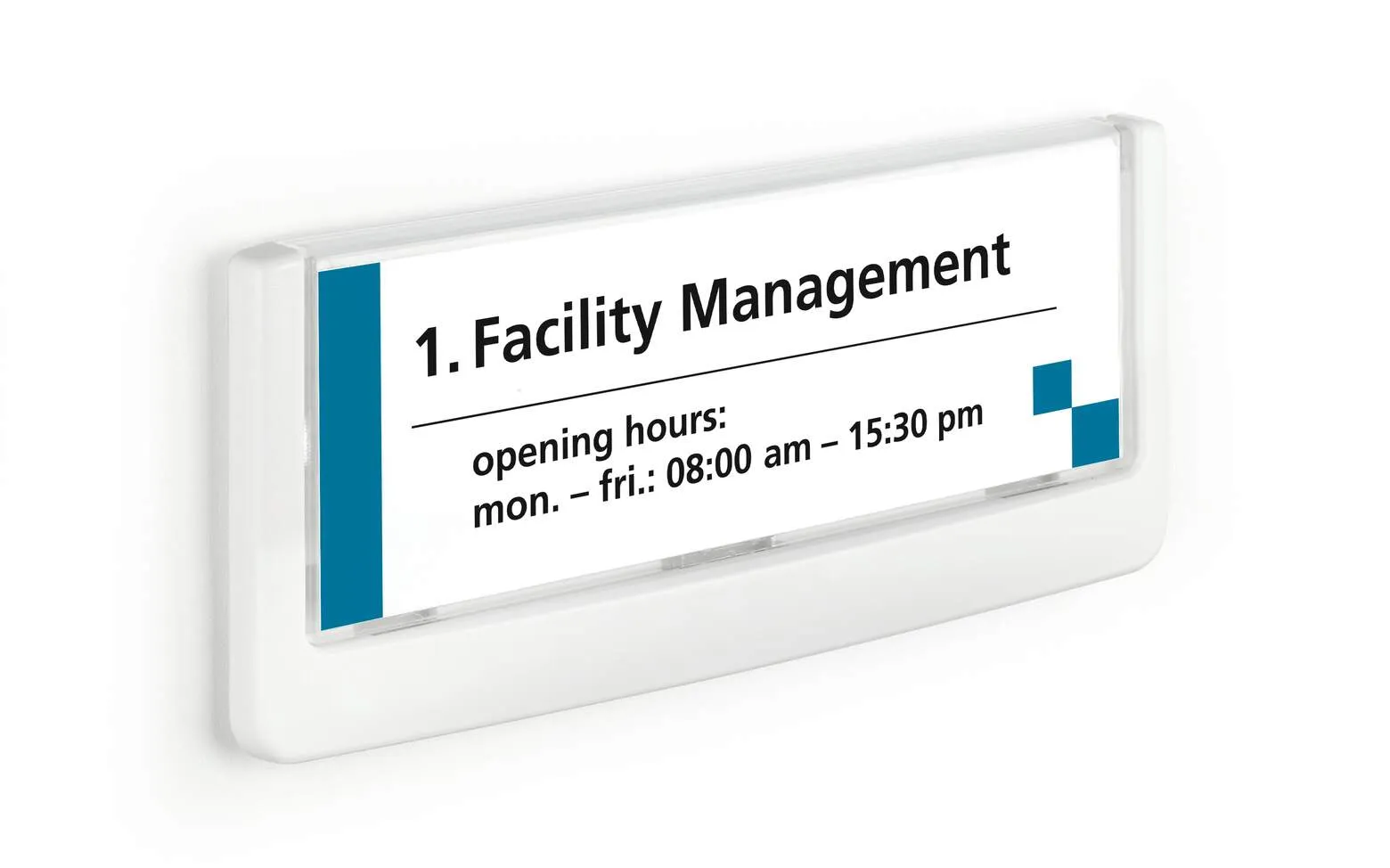 Dörrskylt CLICK SKYLT 149x52,5 mm vit | Papper & Emballage - Skyltning | GameStuff