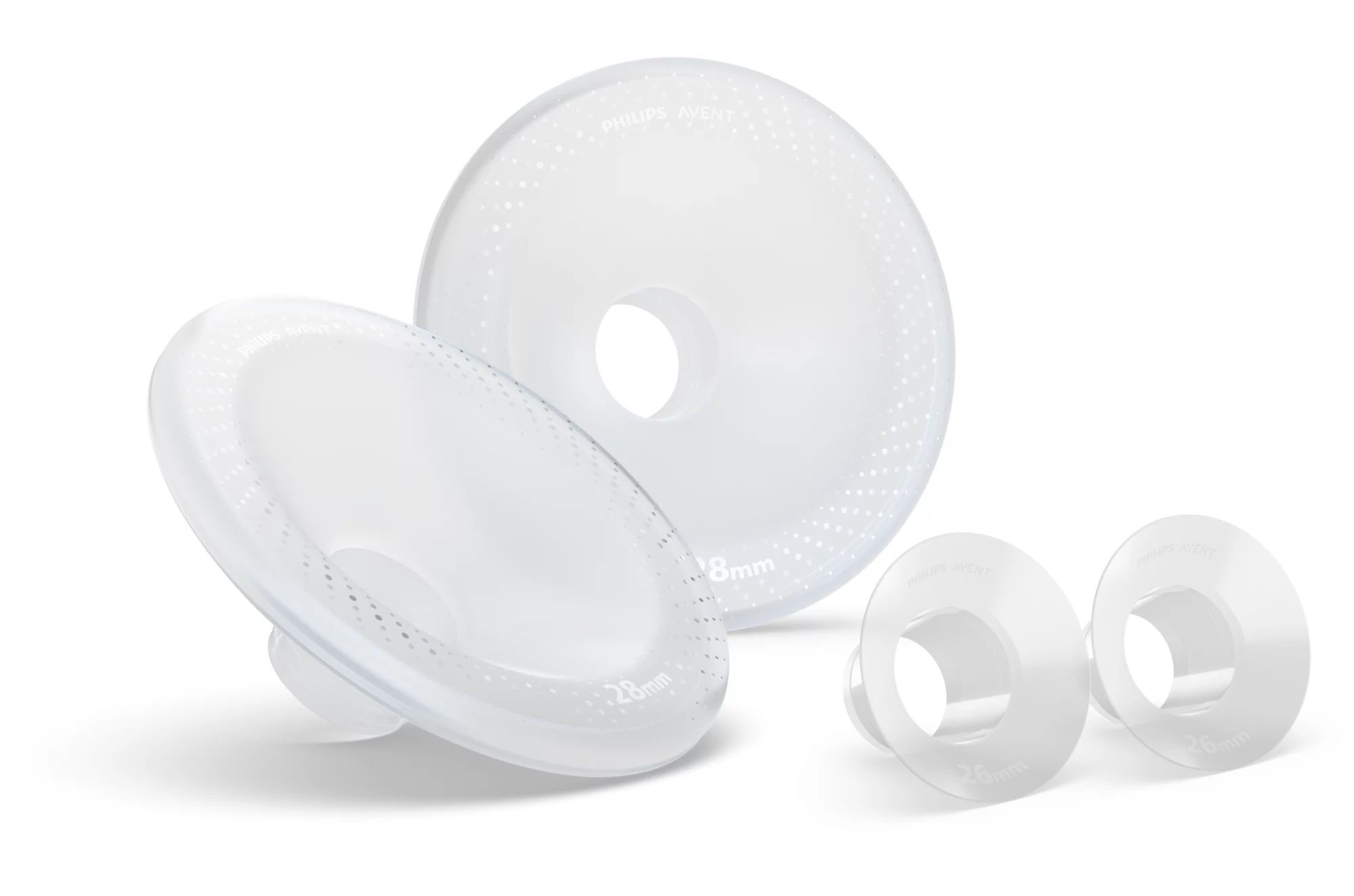 Philips AVENT Hands-free SCF552/11 Store brystbeskyttere og indlæg, Sæt med reservedele, Silikone, Transparent, L