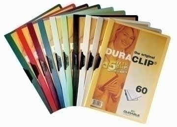 DURABLE DURACLIP 60 - Klemmefil - for A4 (210 x 297 mm) - kapacitet: 60 ark - sort med transparent frontdække