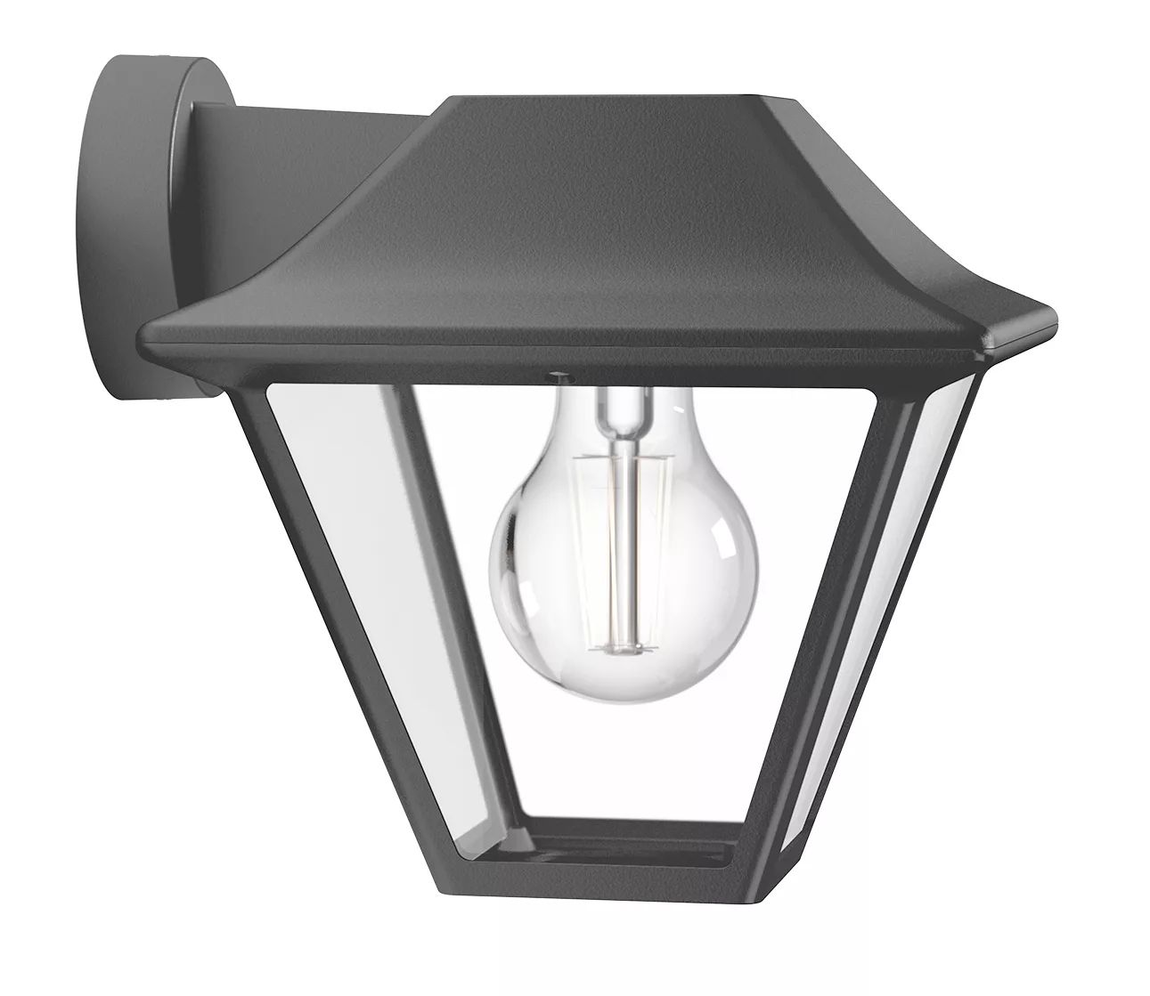 Philips Alpenglow væglampe 60 W E27, uden pære, Udendørs vægbelysning, Anthracit, Metal, IP44, Terrasse, Have, I