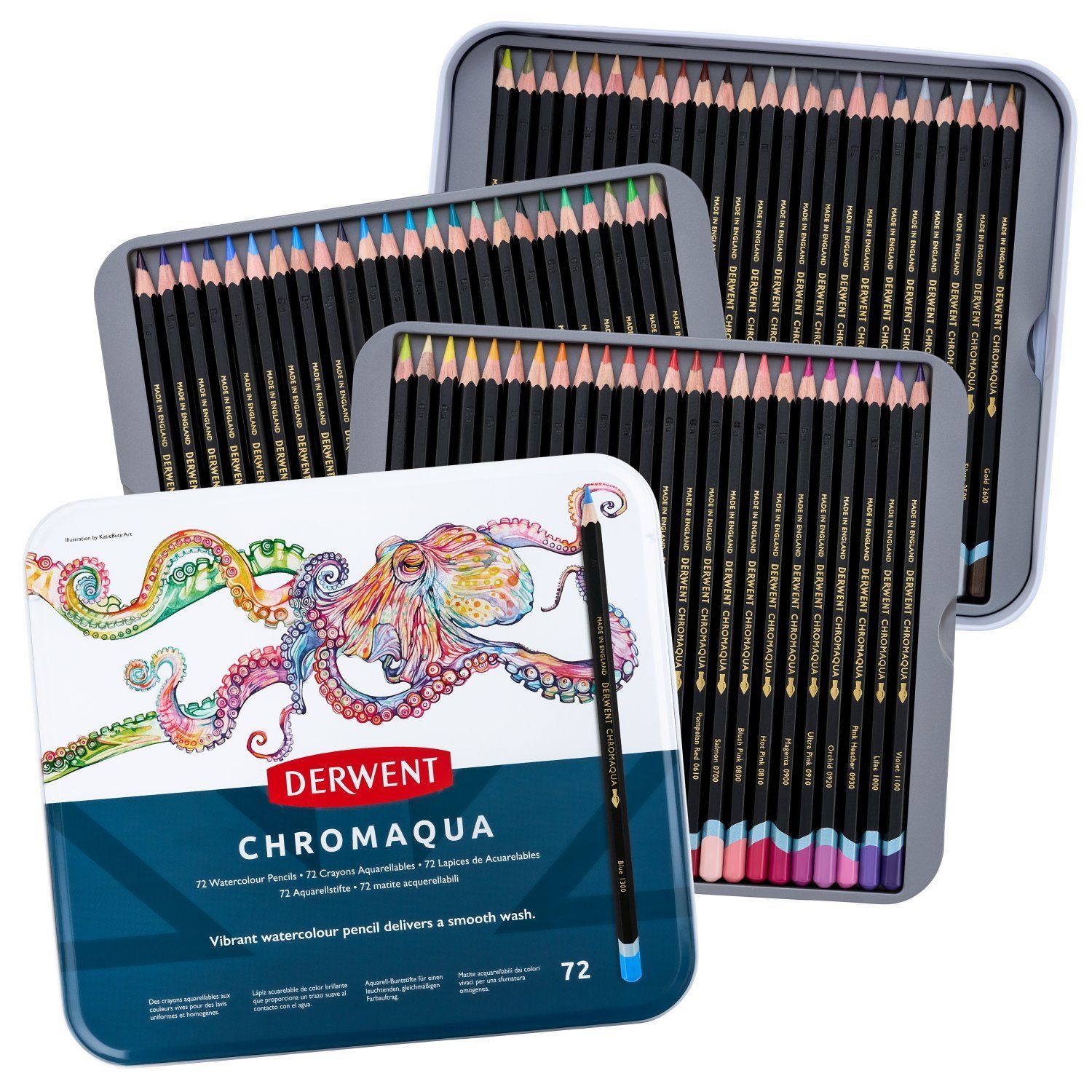 Derwent Chromaqua Watercolour pencil - med 72 stk.