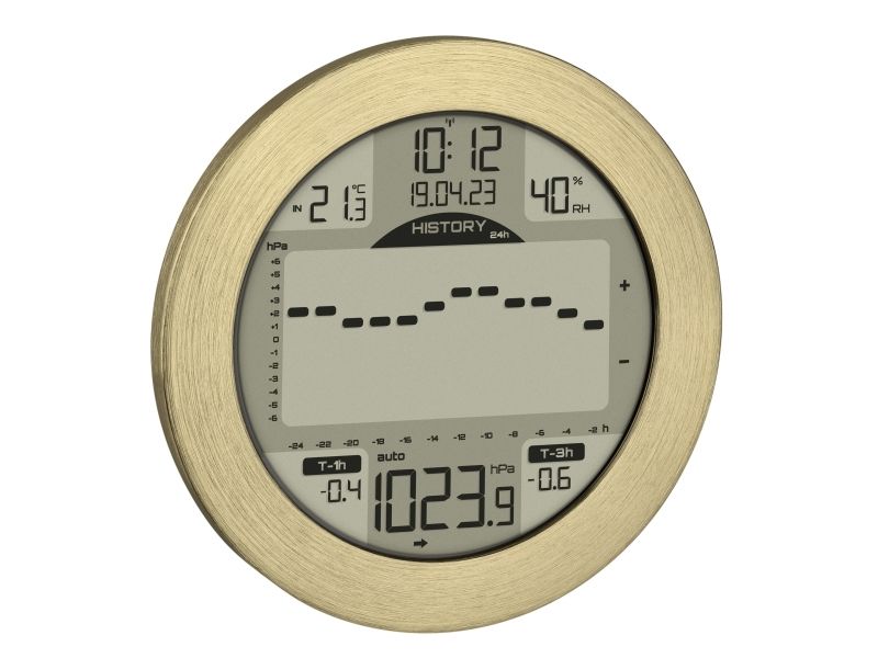 Tfa-Dostmann 35.1124.53, Gold, Innen-Hygrometer, Innen-Thermometer, Hygrometer, Thermometer, Aluminium, Kunststoff, 10 - 99%, 0 - 50 °C