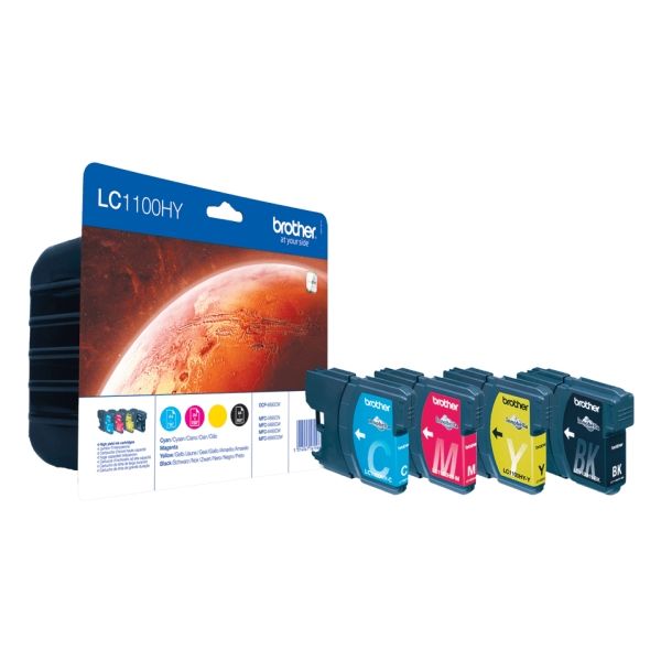 Brother Lc1100hyvalbp, 900 Seiten, 750 Seiten, 4 Stück(E), Multipack