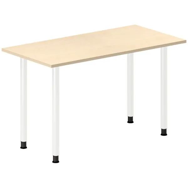 Skrivbord DNA, björk 1200x600 mm I-ben/vit | Möbler - Bord - Kontorsbord | GameStuff