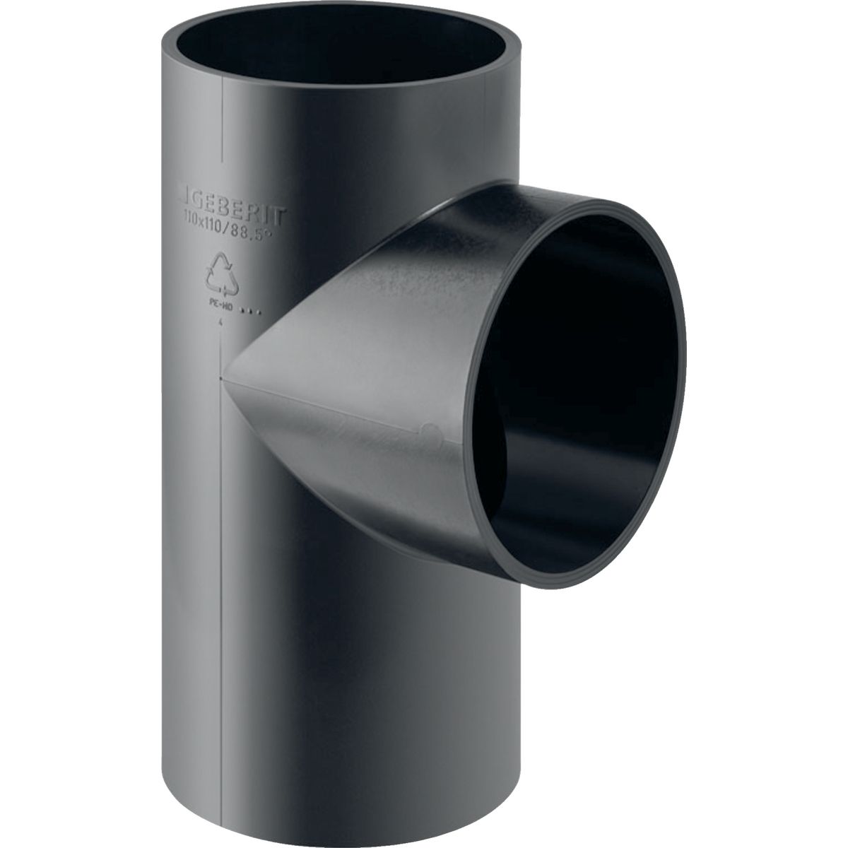 Geberit PE-HD grenrør 88.5 °. 50 mm til afløb